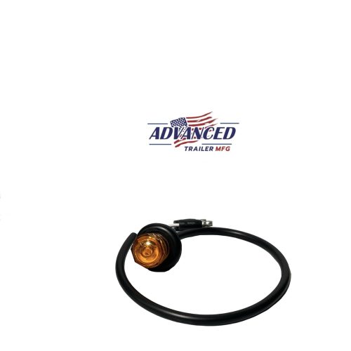 Below the Advanced Trailer MFG logo with an American flag design, a Bullet Light is displayed on a white background. Ideal for top-quality trailer product seekers in Ohio.