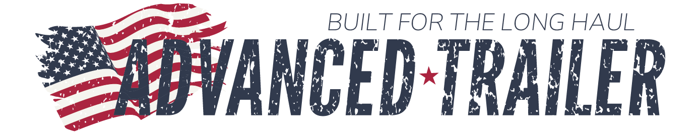 Logo featuring an American flag design and the text Built for the Long Haul above Advanced Trailer, all in a rugged, distressed font style, embodying the spirit of Ohio innovation.